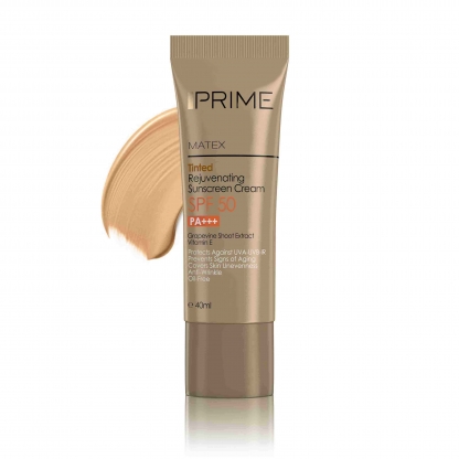 کرم ضدآفتاب جوان‌کننده رنگی SPF 50 پرایم Prime