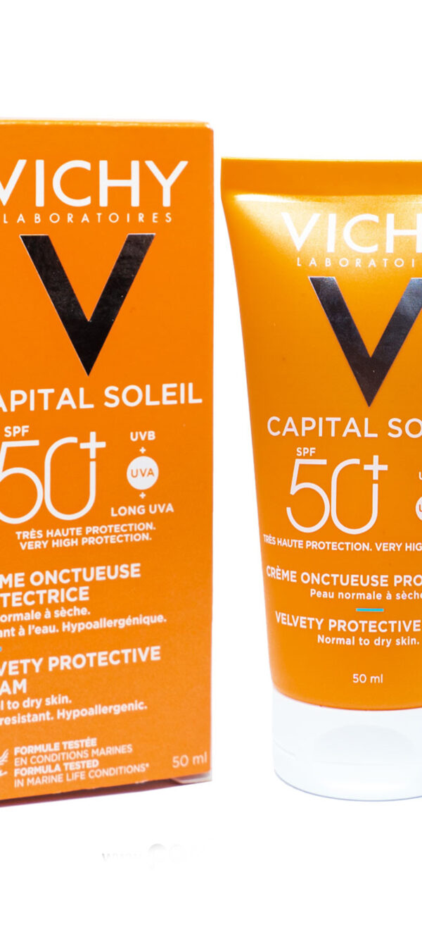 کرم ضد آفتاب ویشی مدل spf50 Capital Soleil پوست خشک تا نرمال